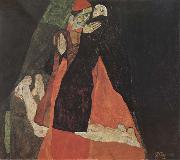 Egon Schiele Cardinal and Nun oil painting